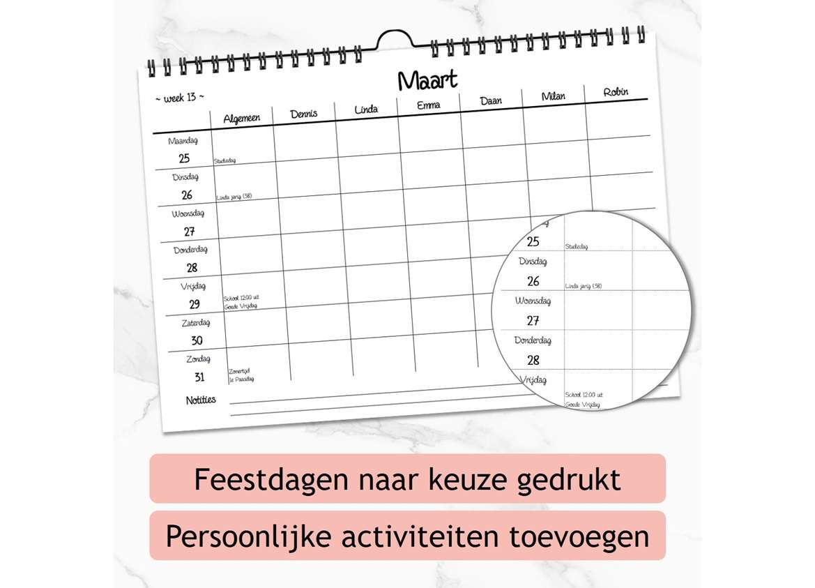 Gepersonaliseerde familieplanner schooljaar 20242025 MijnFamilieplanner