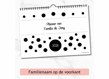 Gepersonaliseerde familieplanner zelf samenstellen in 3 stappen familieplanner 2026 met namen